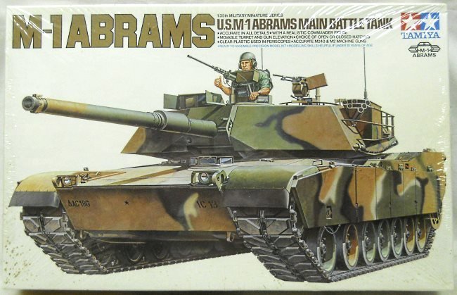 Tamiya 1/35 M-1 Abrams Tank - Early Version, MM224 plastic model kit